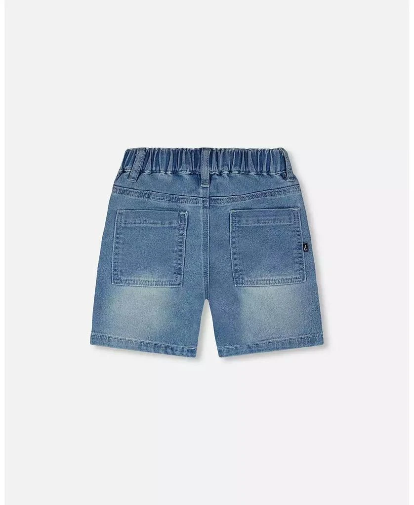 Deux par Deux Toddler Boys French Terry Denim Shorts 4