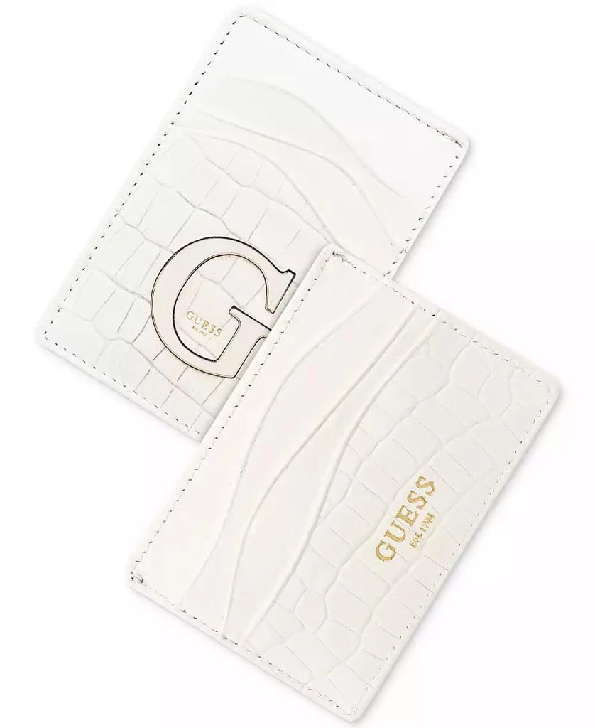 GUESS Men's Senda Croc-Embossed Leather RFID Card Case 8