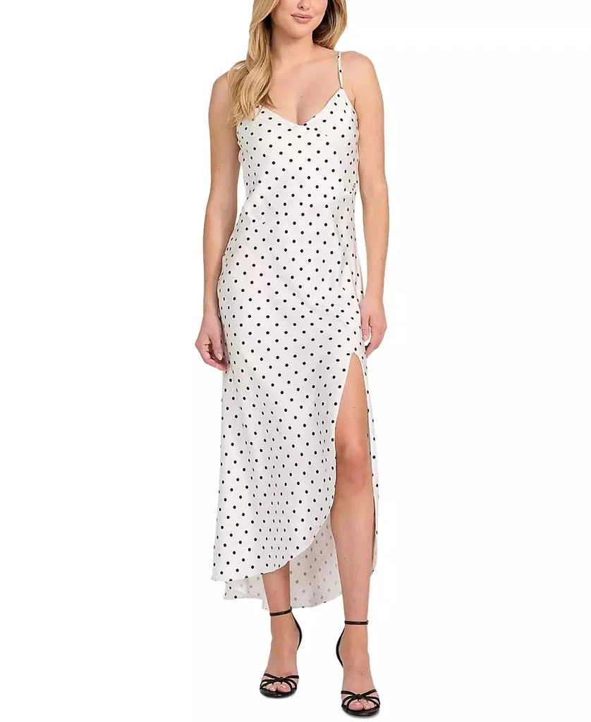 GUESS Women's Cemona Printed Faux-Wrap Sleeveless Dress 1