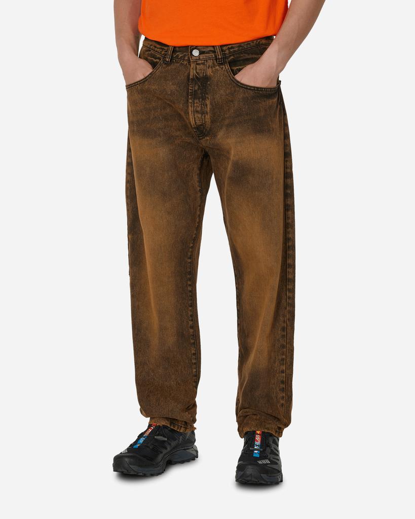 Aries Acid Wash Batten Jeans Orange