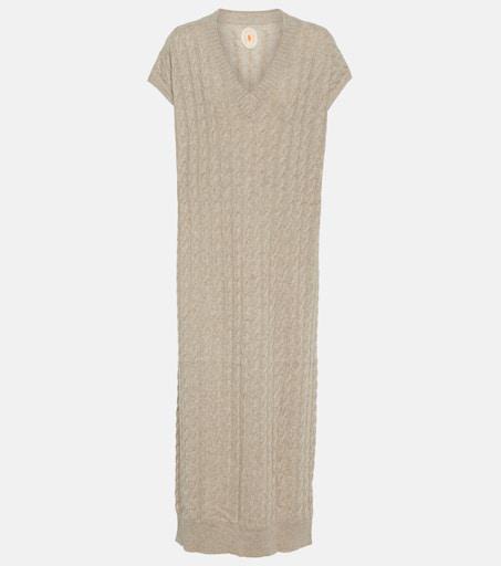 Jardin des Orangers Cable-knit cashmere sweater dress