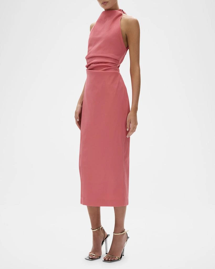 RACHEL GILBERT Lottie Bow Halter Midi Dress 4