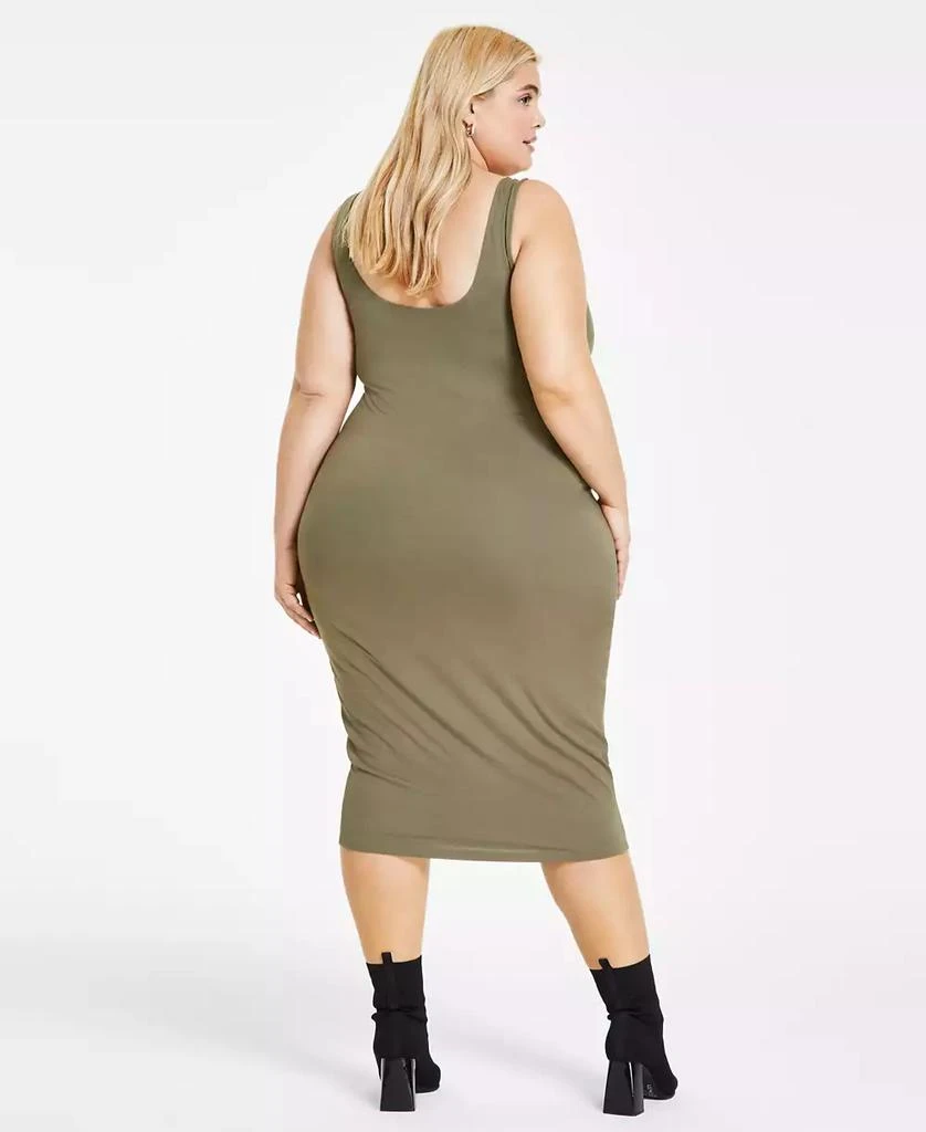 Bar III Trendy Plus Size Sleeveless Bodycon Midi Dress, Created for Macy's 2
