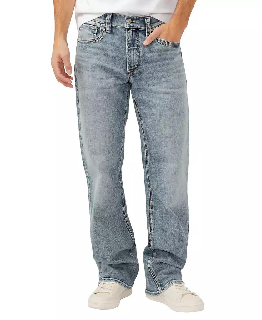 Silver Jeans Co. Men's Zac Relaxed Fit Straight Leg Luxe Heritage Jeans