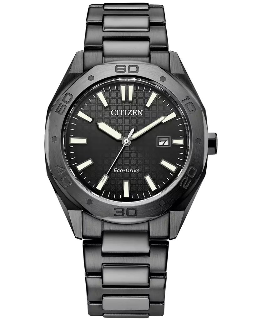 Citizen Eco-Drive Men's Weekender Gray-Tone Stainless Steel Bracelet Watch 41mm