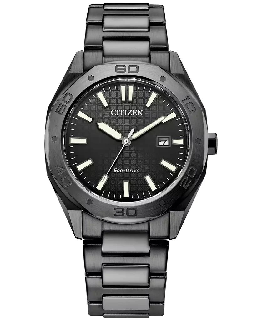 Citizen Eco-Drive Men's Weekender Gray-Tone Stainless Steel Bracelet Watch 41mm 1