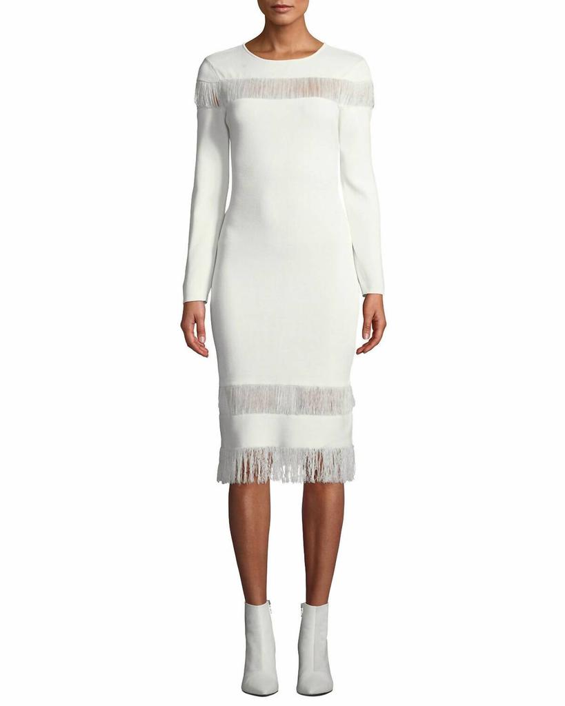 Sachin & Babi Sachin & Babi - Seraphina Fringe Knit Long Sleeve Dress