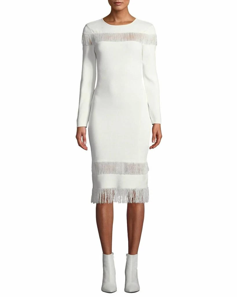 Sachin & Babi Sachin & Babi - Seraphina Fringe Knit Long Sleeve Dress 1