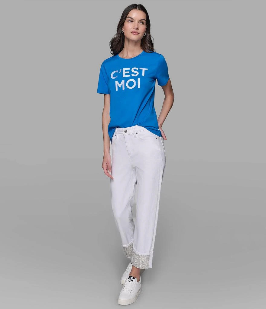 Karl Lagerfeld Paris CEST MOI LOGO TEE MERCERIZED 4