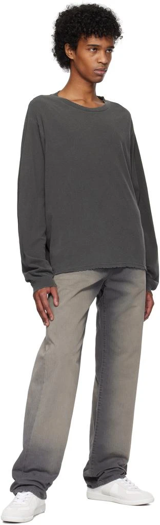 John Elliott Black Folsom Cropped T-shirt 4