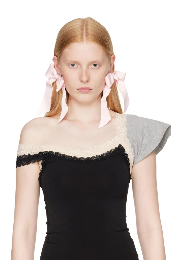 D'heygere Pink Bow Earrings 3