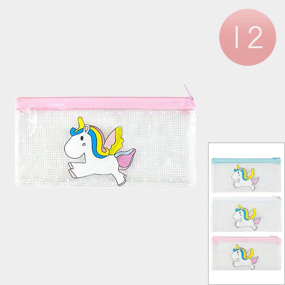 FASHNZFAB 12PCS - Unicorn Printed Pouch Bags