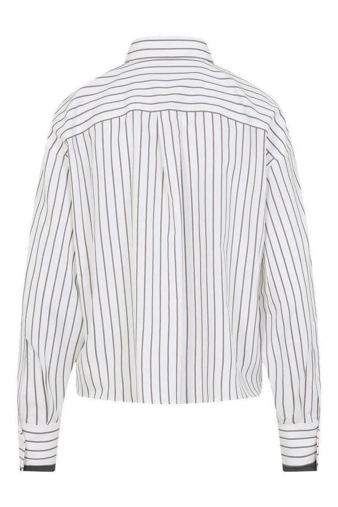 Brunello Cucinelli Brunello Cucinelli Striped Long Sleeved Shirt 2