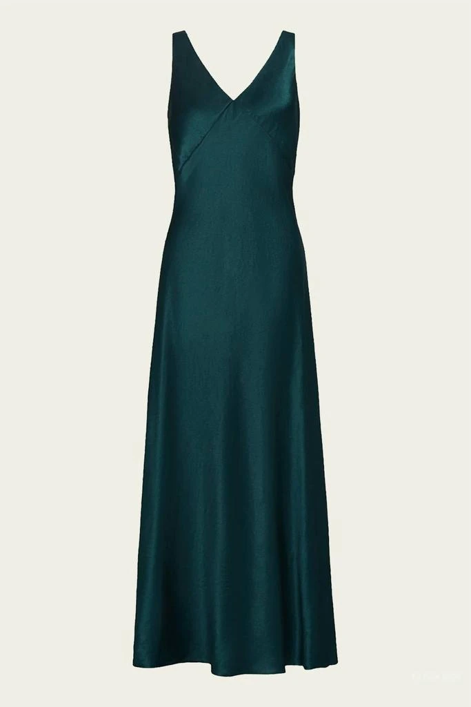 Vince V-Neck Maxi Slip Dress In Jade Lake 3