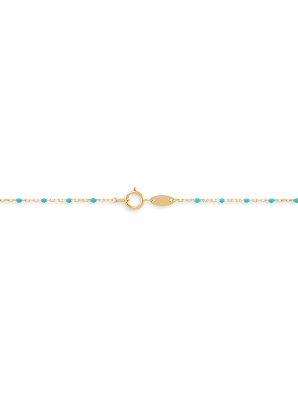 Saks Fifth Avenue 14K Yellow Gold & Enamel Bead Pendant Necklace