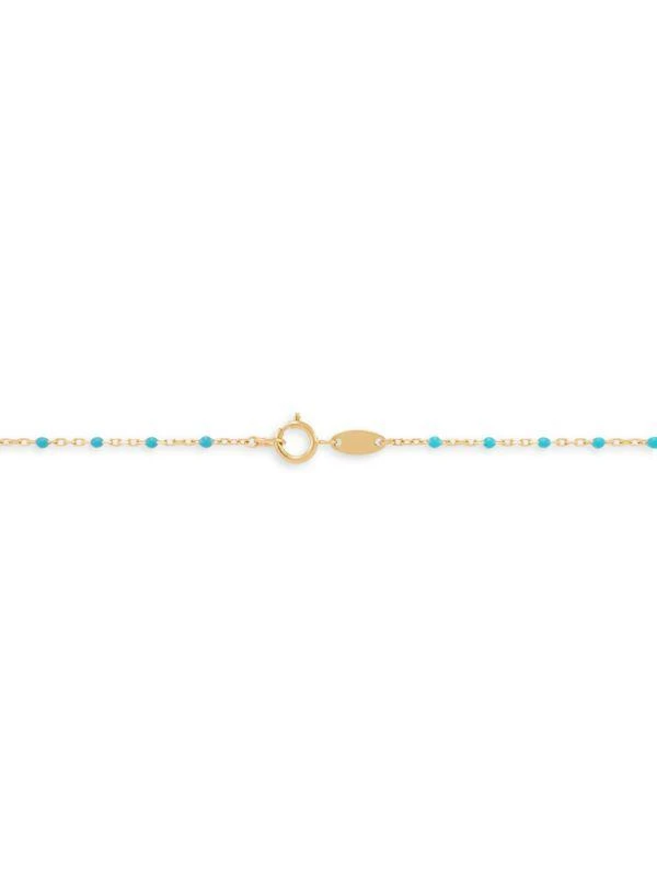 Saks Fifth Avenue 14K Yellow Gold & Enamel Bead Pendant Necklace 2