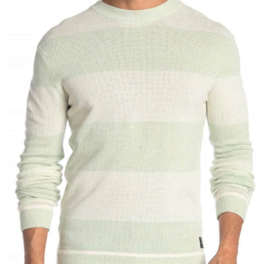 Scotch & Soda Men Easy Structured Sweatshirt In Mint Green 1