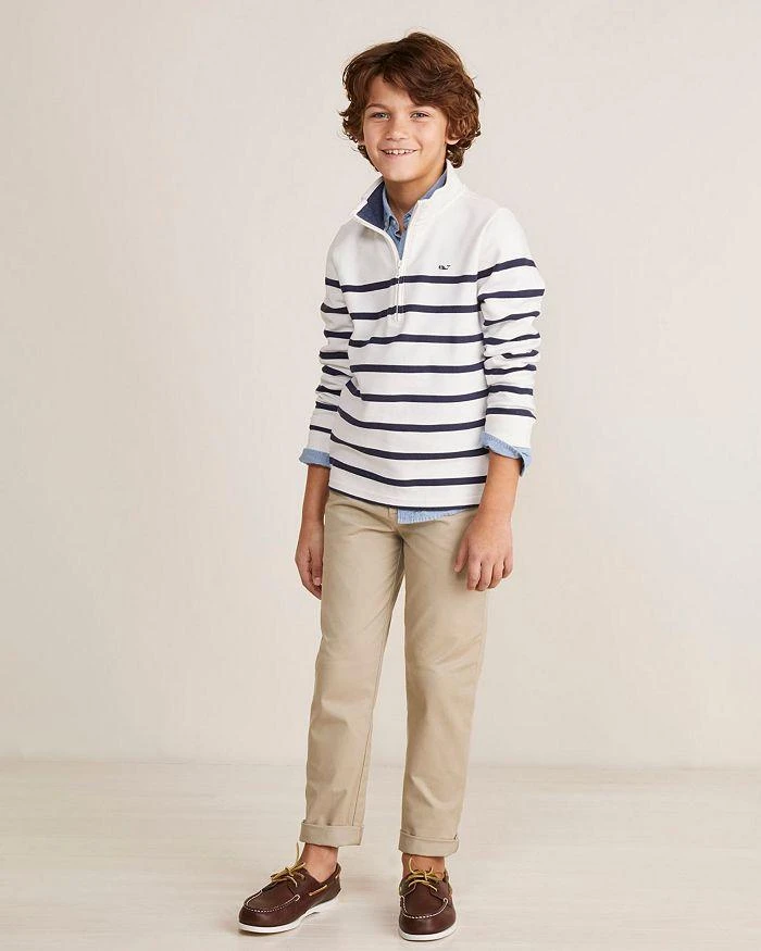 Vineyard Vines Boys' Breton Stripe Quarter Zip Sweater - Little Kid, Big Kid 5