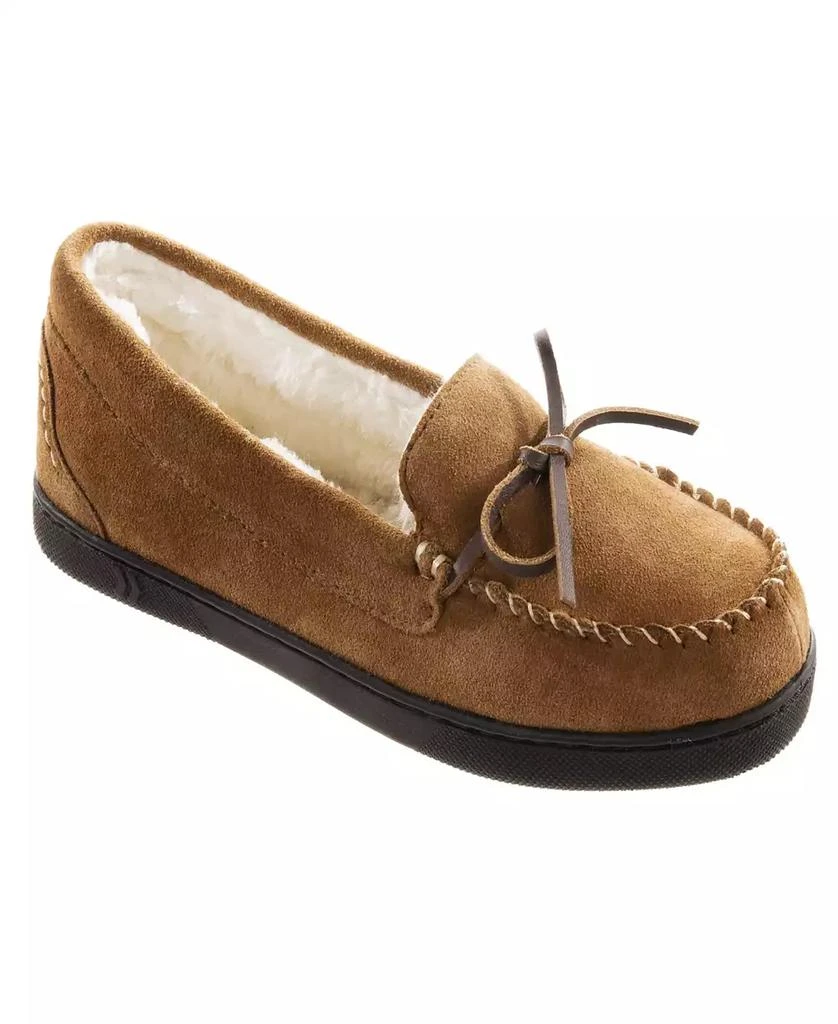 Isotoner Signature Women's Sage Genuine Suede Moccasin Slippers 1
