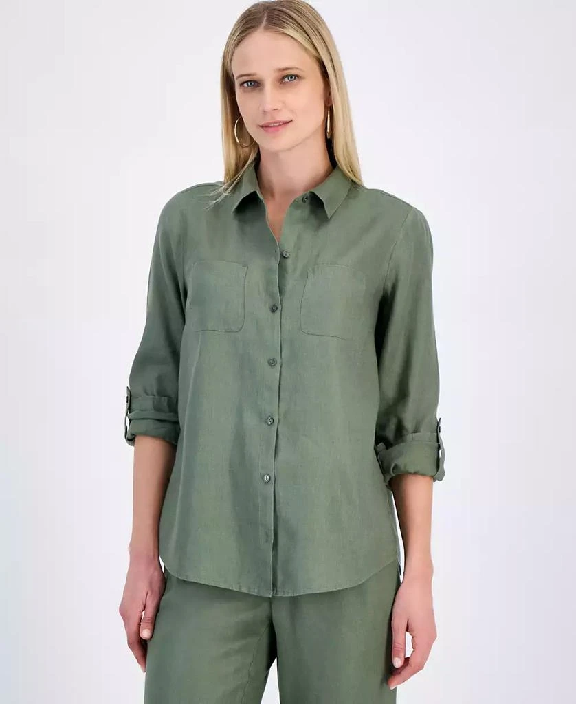 Charter Club Women's 100% Linen Shirt, Created for Macy's 1