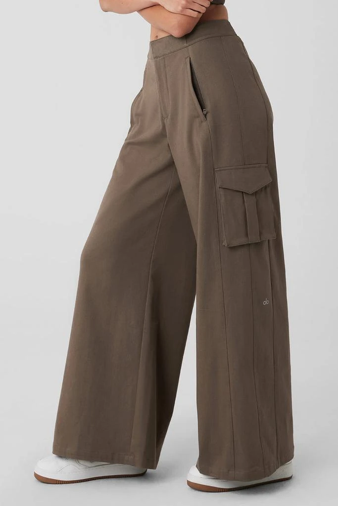 Alo Show Off Cargo Wide Leg Trouser - Chestnut 3
