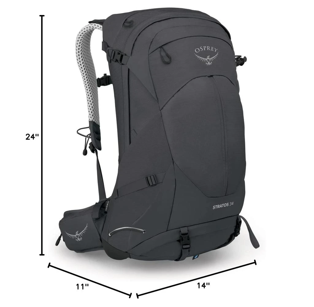 Osprey Osprey Stratos 34L Men
s Hiking Backpack, Tunnel Vision Grey 3