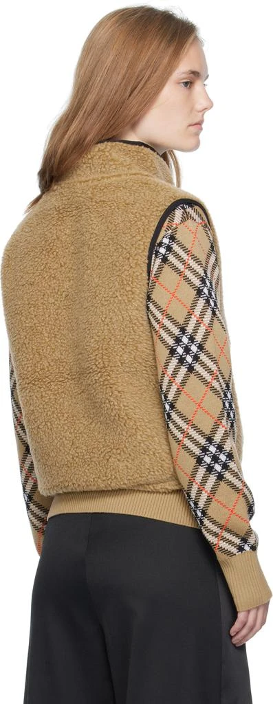 Burberry Beige Cropped Fleece Vest 3