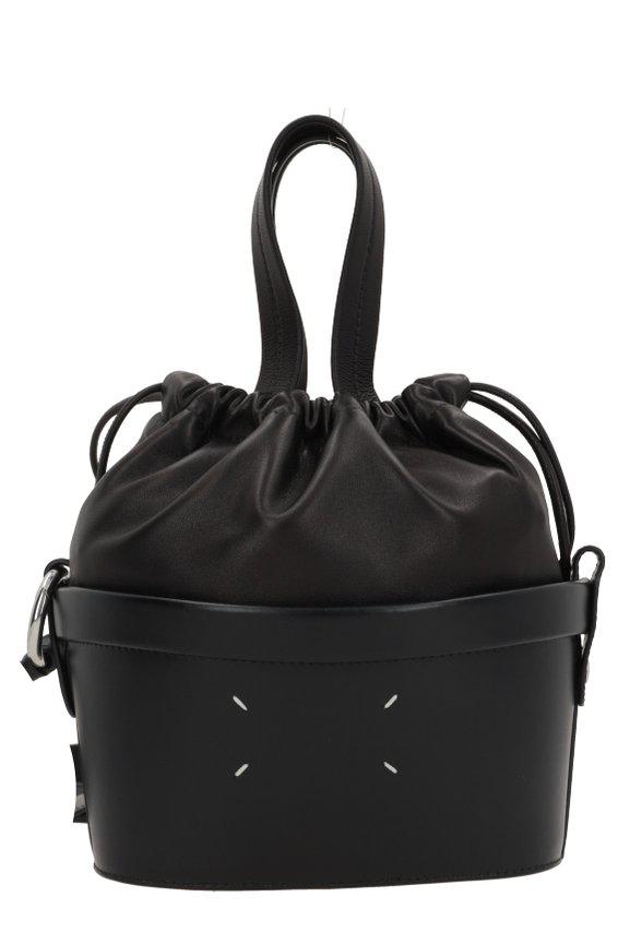 メゾン マルジェラ MM11 RUBBER 5AC HANDBAG WITH LEATHER TRIMS Maison Margiela MM11 Patent Leather 4 Handle Tote Bag women