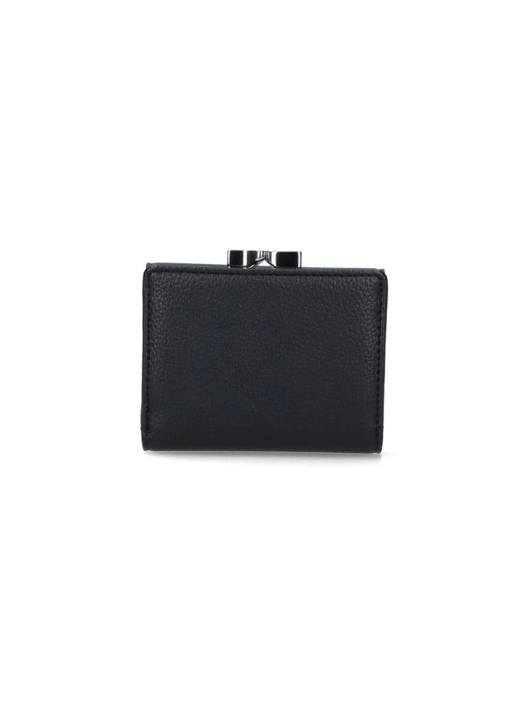Vivienne Westwood Textured Black Tri-Fold Wallet 3