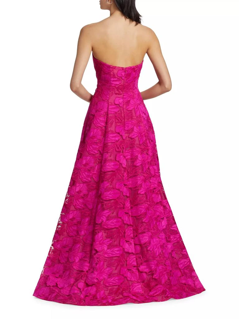Monique Lhuillier Francine Guipure Lace Strapless Gown 5