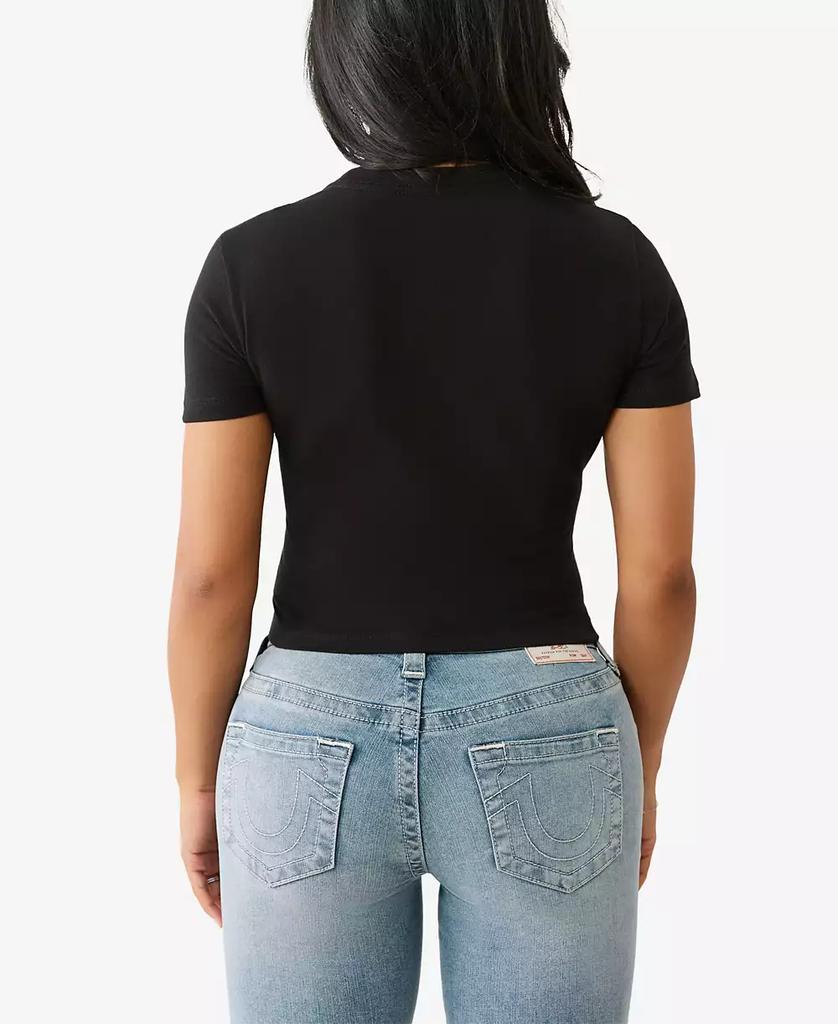 True Religion Women's Crystal Leopard Baby T-Shirt