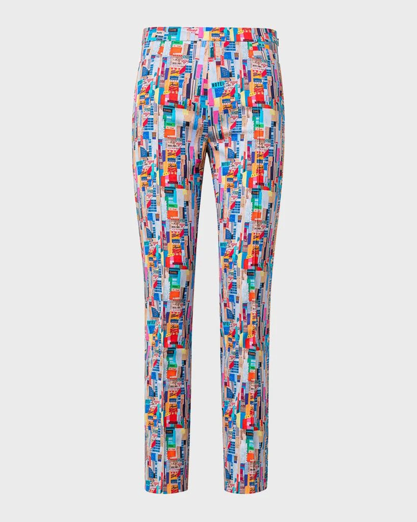 Akris Franca NYC Paper Collage Stretch Denim Pants 1