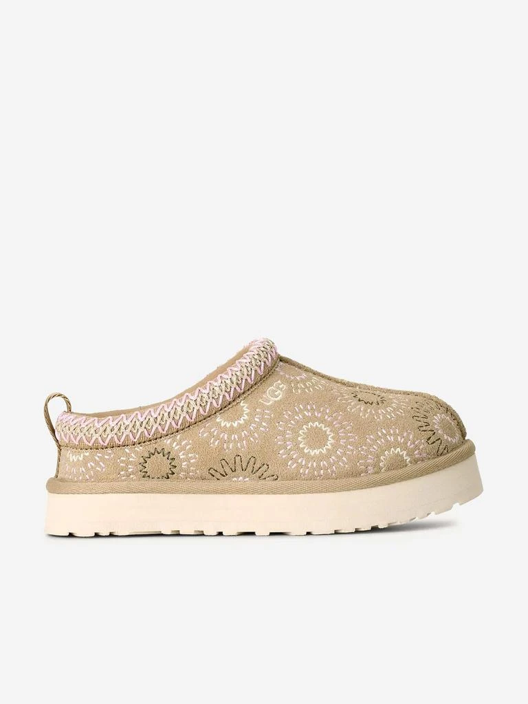 UGG UGG Kids Tazz Sun Stitch Slippers in Beige