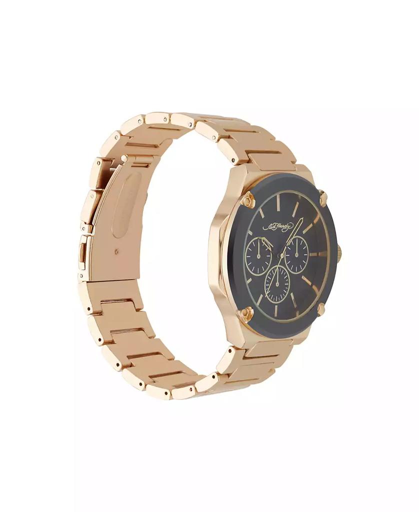 Ed Hardy Men's Brushed Gold-Tone Metal Bracelet Watch