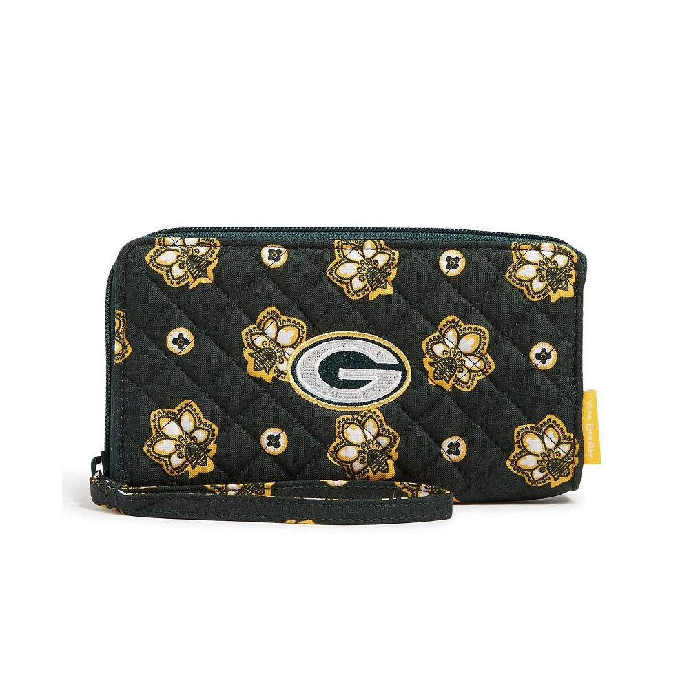 Vera Bradley Women's Green Bay Packers RFID Front-Zip Wristlet