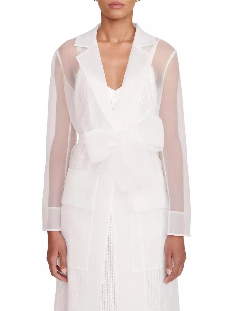 Staud Ashley Sheer Belted Midi-Dress 6