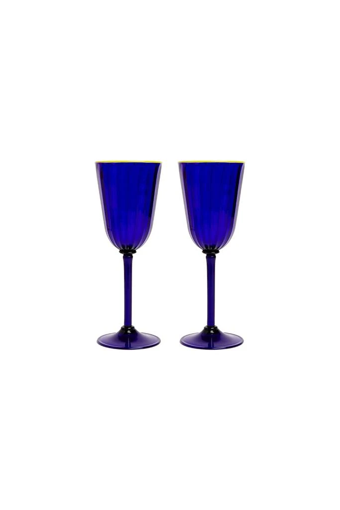LA DOUBLE J La Doublej - Rainbow Wine Glasses Set of Two 1