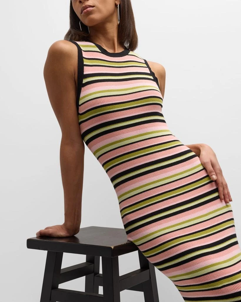 ATM Anthony Thomas Melillo Multi-Yarn Stripe Sleeveless Midi Dress 7