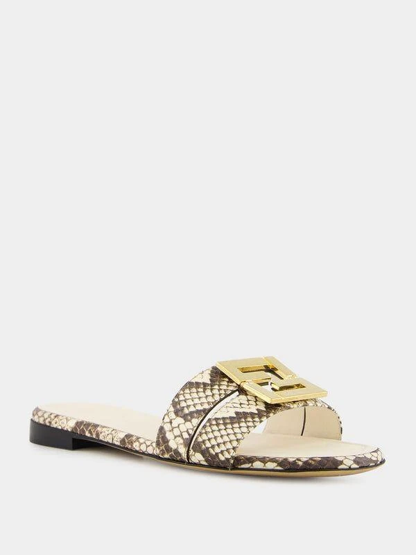 Fendi MULTICOLOR LEATHER FENDI FFOLD SLIPPERS 2