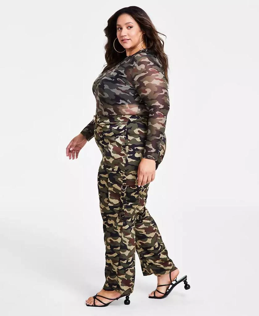 Nina Parker Trendy Plus Size Straight-Leg Cargo Pants 3