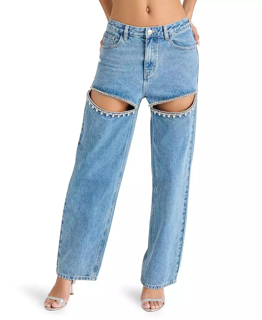 Steve Madden Women's Cotton Taylor Bedazzled Pants 2