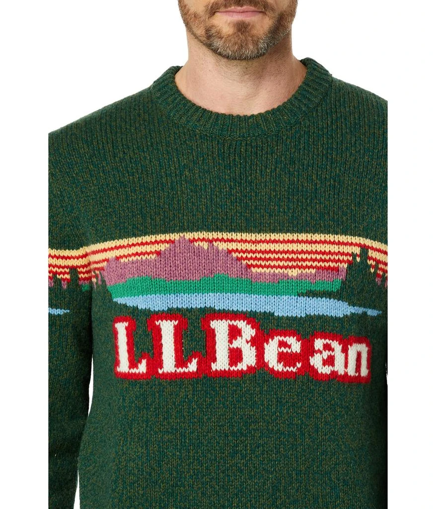 L.L.BEAN Classic Raggwool Crew Sweater Intarsia 3
