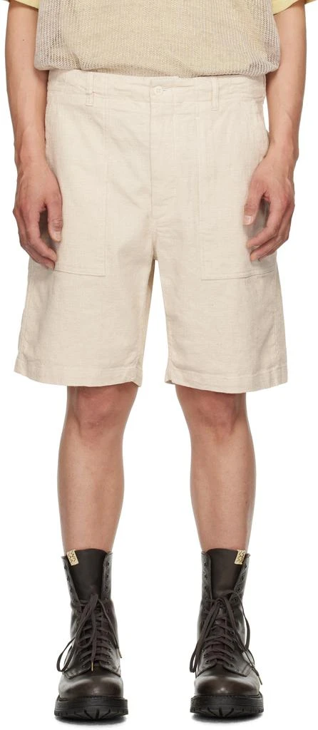 Engineered Garments Off-White Fatigue Shorts 1