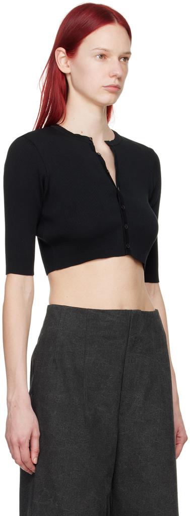 【AURALEE】SHORT CARDIGAN AURALEE Black Short Cardigan - Women's Cardigans - BeyondStyle