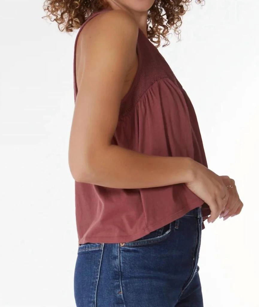 Bobi Bobi - Mesh Inset Shirred Sweetheart Tank 2