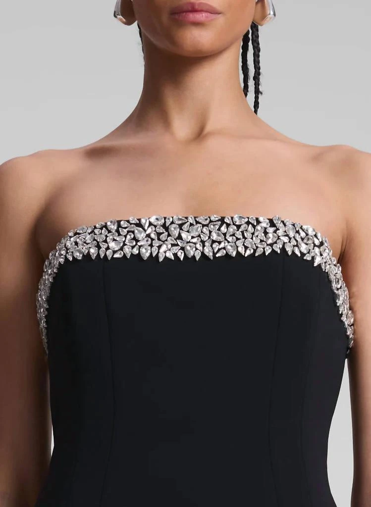 A.L.C. Elsie Strapless Embellished Mini Dress In Black/crystal 5