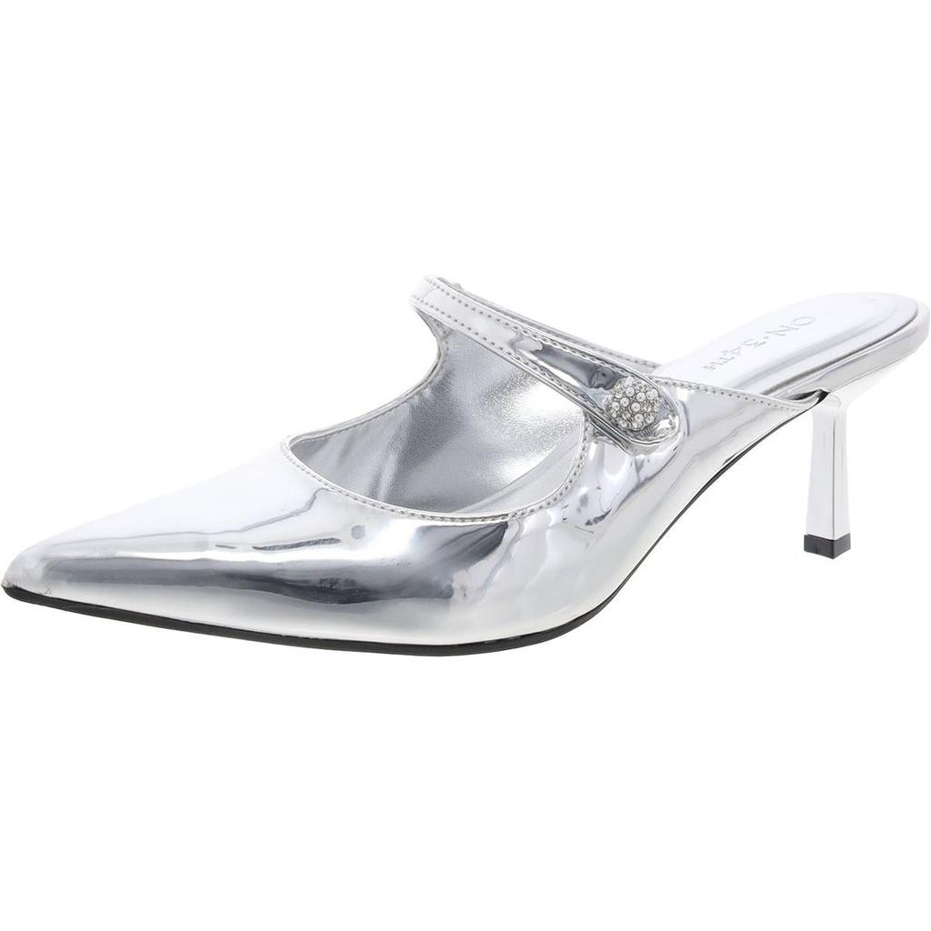On 34th Bennett Womens Patent Pointed Toe Mules