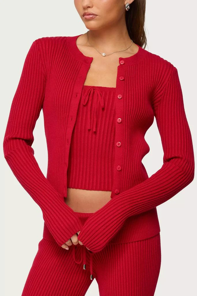 Edikted Edikted Adannah Ribbed Knit Button Up Cardigan 2