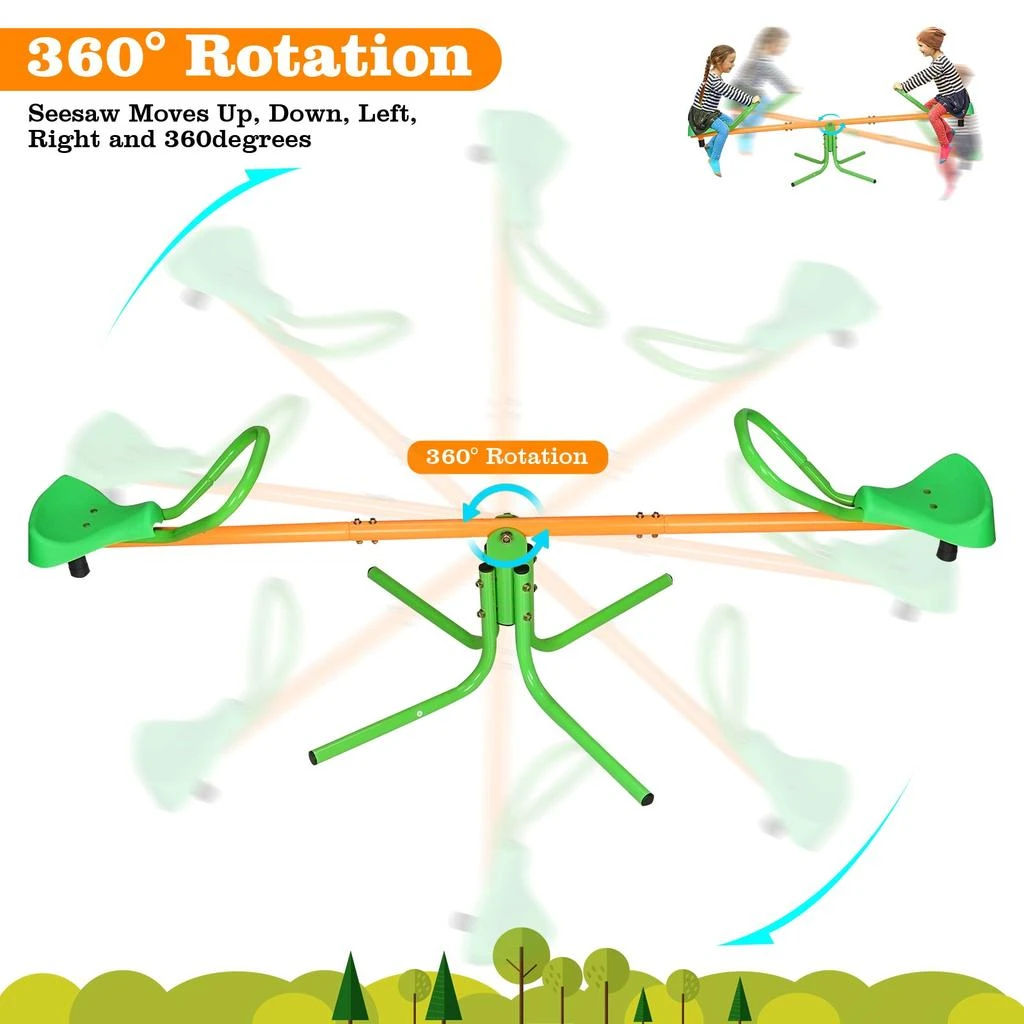 Streamdale Furniture Streamdale Spinning Seesaw Teeter Totter for Outdoor Fun 2