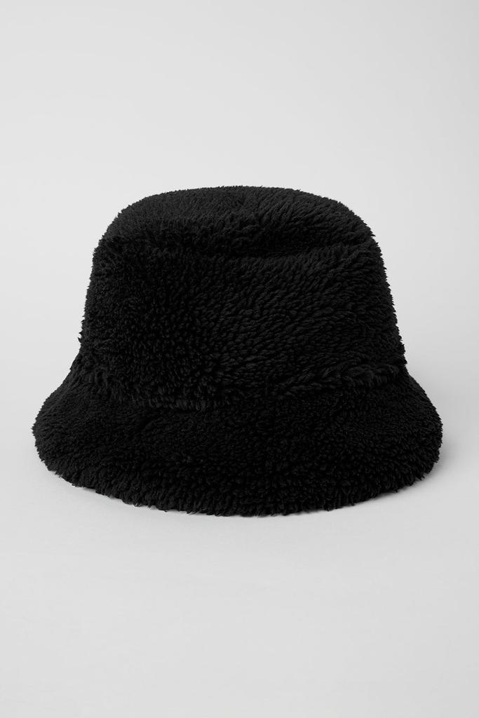 Alo Foxy Sherpa Bucket Hat - Black - Hats - Free Shipping